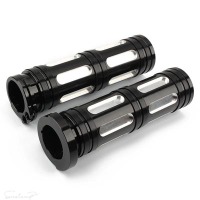 互換品 ハーレー 1インチ 25MM バイクハンドルグリップ CNC ハンドルバーグリップ ハーレー スポーツスター XL 1200 883 ダイナ ソフテイル ファットボ_1