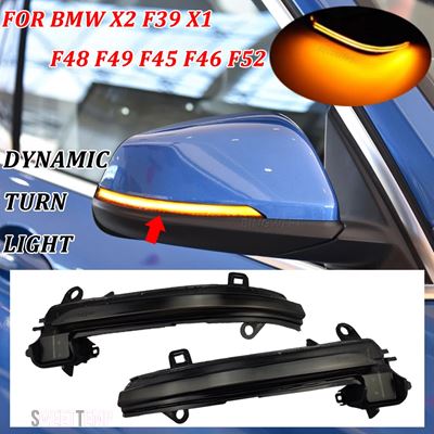 ブランド登録なし - 取り替えっこ品 サイドミラーインジケーターライトランプ F39用 LEDダイナミックウィンカーウインカーシーケンシ BMW X1 F48 F45 F46 X2 2016年~2018年