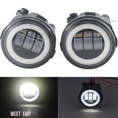 互換品 LEDフォグランプエンジェルアイDRLホワイト12V 2008年2009年2010年2011年2012年2013年2014年用 日産 Z51 車H11 ムラーノII_1