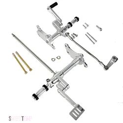 互換品 ハーレー スポーツスター XL883 1200 1991年~2003年用 磨き前方コントロールペグ レバー リンク_1