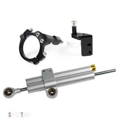 互換品 CFMOTO 調整式ステアリングスタビライザー ステアリングダンパーマウントブラケット モトクロスキット 450SR 2022 2023用_2