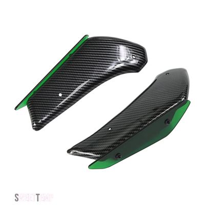 互換品 カワサキ ニンジャ 400 ニンジャ400用 DOWNFORCE SPOILERS 空力ウイングキット 固定ウイングレットフェアリングウイング アクセサリー_6