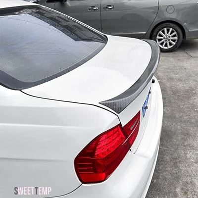 互換品 BMW PSM/M4/MP/CSLスタイル トランクリップ テール トランクスポイラー ボディキット E90 323I 325I 328I 335I M3 2005-2012用 リアスポイラーウィ_7