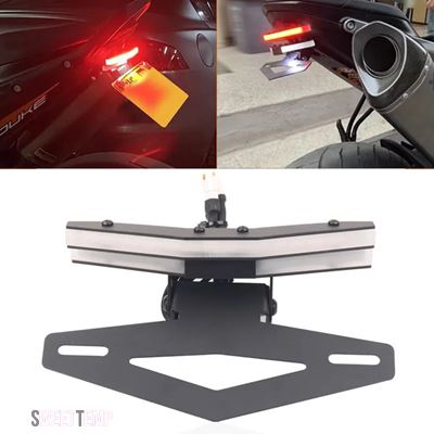 互換品 KTM バイク用リアテールライト ブレーキ ウィンカー 統合LEDライト ナンバープレートホルダーブラケット デューク790 デューク890 デューク 790_1