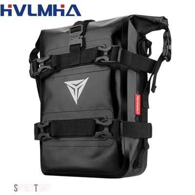 互換品 8L バイク燃料タンクバッグセット オイルタンクバッグ ツーリング用バックパック モトクロス用 汎用 ベース付き アウトドア用パック_5