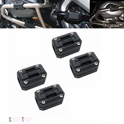 互換品 バイク用バンパーエンジンガード保護ブロック 優れた 22/25/28MMクラッシュバー 汎用 車両用ブラック_2