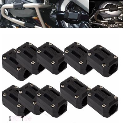 互換品 バイク用バンパーエンジンガード保護ブロック 優れた 22/25/28MMクラッシュバー 汎用 車両用ブラック_3