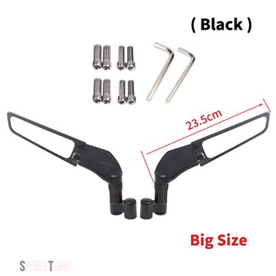 互換品 ホンダ CB600F CB919 CB599 CB600 HORNET CB500X/F用 汎用 バイクミラー ウインドウイングサイドバックミラー_7