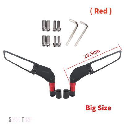 互換品 ホンダ CB600F CB919 CB599 CB600 HORNET CB500X/F用 汎用 バイクミラー ウインドウイングサイドバックミラー_8