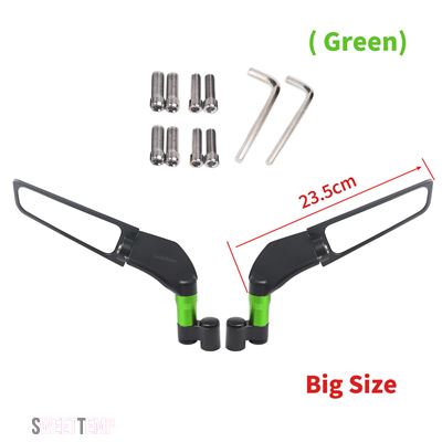 互換品 ホンダ CB600F CB919 CB599 CB600 HORNET CB500X/F用 汎用 バイクミラー ウインドウイングサイドバックミラー_9