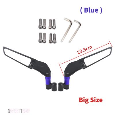 互換品 ホンダ CB600F CB919 CB599 CB600 HORNET CB500X/F用 汎用 バイクミラー ウインドウイングサイドバックミラー_10