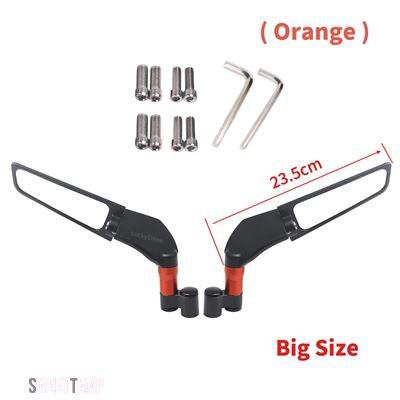 互換品 ホンダ CB600F CB919 CB599 CB600 HORNET CB500X/F用 汎用 バイクミラー ウインドウイングサイドバックミラー_11