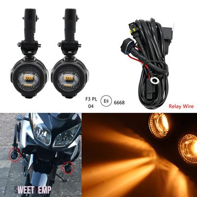 互換品 ホンダ 100W バイク用ヘッドライトフォグランプ LED 補助ドライビングライト スポットライトヘッドライト アンバーホワイト BMW R1200GS スズキ