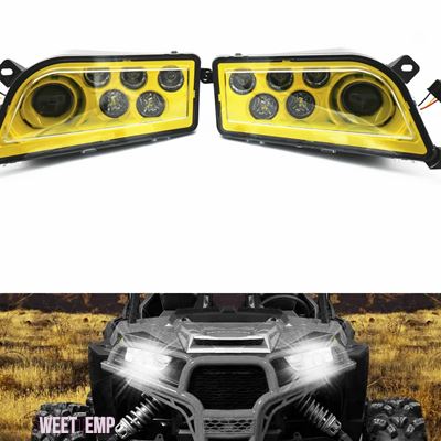 互換品 ヤマハ 2014年2016年式ポラリスRZR 900 S RZR XP 1000用LED H4ヘッドライト ターボオレンジ UTV ATV用LEDヘッドライト
