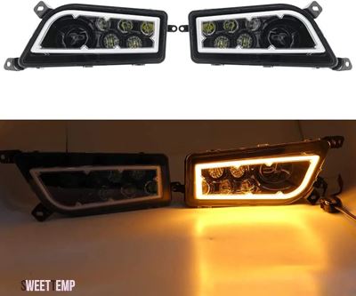 互換品 ヤマハ 2014年2016年式ポラリスRZR 900 S RZR XP 1000用LED H4ヘッドライト ターボオレンジ UTV ATV用LEDヘッドライト