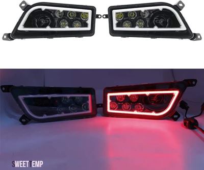 互換品 ヤマハ 2014年2016年式ポラリスRZR 900 S RZR XP 1000用LED H4ヘッドライト ターボオレンジ UTV ATV用LEDヘッドライト
