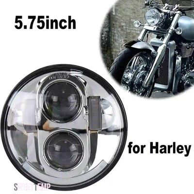 互換品 ハーレー ダビッドソン 5.75"LEDヘッドライト 5 3/4"LED アイアン883 ダイナストリートボブ FXDBスポーツスター用ヘッドライトキット_1