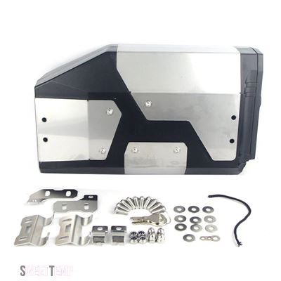 互換品 BMW R1250GS LC R1200GS R 1200 GS ADVENTURE F750GS F850GS ADV 2014年2021年用 バイク用アルミニウム装飾用4.2リットルツールボックス_1
