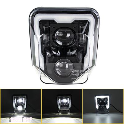 互換品 ハスクバーナ TE FE TC FC 125 250 300 350 450 501 701 250I 300I エンデューロ ダートバイク用 バイクヘッドライト MOTO LED ライト ヘッドラ_1