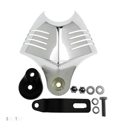 互換品 ハーレー ダビッドソン Vシールド純正カウベルホーンカバーアルミニウム ダイナツーリングエレクトラグライドストリートFXDBファットボブツイン_2
