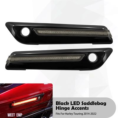 互換品 ハーレー ダビッドソン スモークレンズ LED サドルバッグラッチライト アクセントランプ ツーリング ロードエレクトラストリートグライドリミテ_1