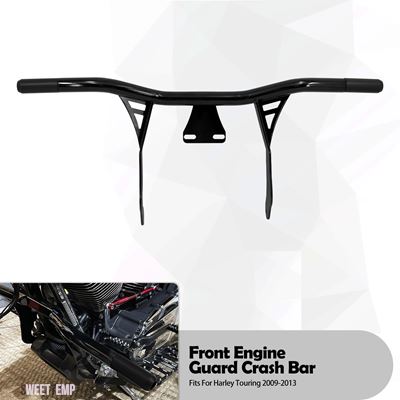 互換品 ハーレー ダビッドソン フロントクラッシュバーブラック ハイウェイエンジンガードプロテクター ツーリングロードグライドFLHT FLHX ロードキン