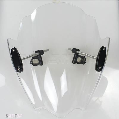 互換品 CB1000R CB300F CB500F CB500X用ストリートバイクフロントスクリーン ホンダ 2008年から2014年 2015年式 ブラック_1