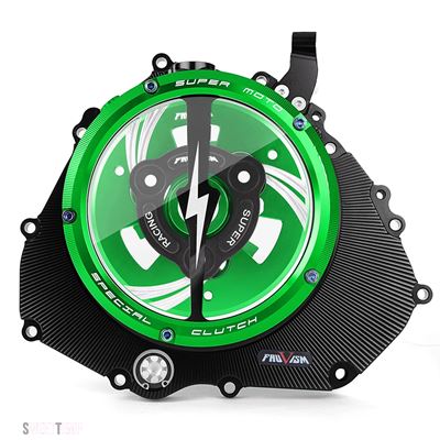 互換品 カワサキ クリアクラッチカバー ニンジャ400 Z400 Ninja400 2018-2023 2022年エンジンプロテクターガードスプリングリテーナープリプレッシャー