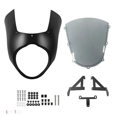 互換品 カワサキ バルカン S EN650 650 2015-2024 VN650用 フロント ヘッドライト カバー カフェレーサー レトロ フェアリング ウインドスクリーン ウイ_1