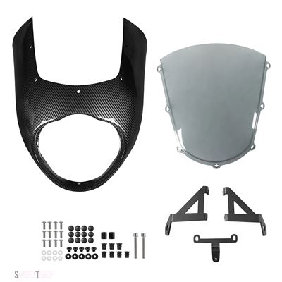 互換品 カワサキ バルカン S EN650 650 2015-2024 VN650用 フロント ヘッドライト カバー カフェレーサー レトロ フェアリング ウインドスクリーン ウイ_3