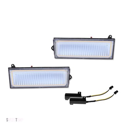 互換品 ジープ スイッチバック LEDアンバーフロントバンパートーンスイッチライト w/ホワイトDRL パーキングライトアセンブリ  チェロキーコマンチワゴ_2
