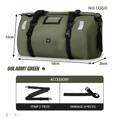 互換品 バイク パーツ オートバイ用ドライバッグ 30L/40L/66L 防水ロールパックバッグ バイク用サドルバッグ サドルパニア ユニバーサルバイク用リアサ