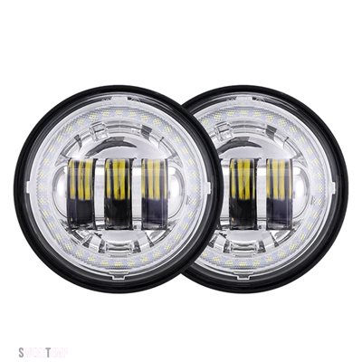 ブランド登録なし - 取り替えっこ品 FLHR LEDフォグランプ かばい立てともし火 イエローターンシグナルランプ付き添い人 ハーレー ダビッドソン 4.5\" 自動二輪車用 古典派音楽 ロードキング用"