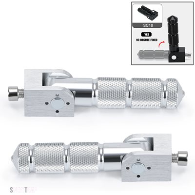 互換品 バイク パーツ 2個入り M8 ユニバーサル オートバイ モーターバイク用折りたたみ式フットレスト フットペグ フットレスト ペグ リアペダルセット_5