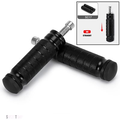 互換品 バイク パーツ 2個入り M8 ユニバーサル オートバイ モーターバイク用折りたたみ式フットレスト フットペグ フットレスト ペグ リアペダルセット_1