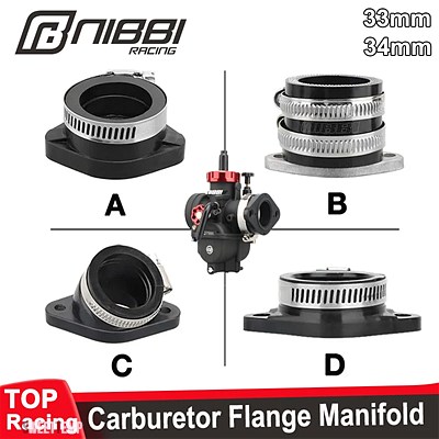互換品】 NIBBI キャブレターフランジマニホールド吸気管アダプター