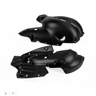 互換品 V4 V4S 2018 2019 カーボン排気カバーヒートシールドカウルガードグロス マット部品 100% ドゥカティ パニガーレ_2