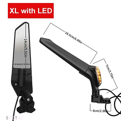 ブランド登録なし - 取り替えっこ品 舞台の袖バックミラー LED 回転させる高視認性鏡鑑カワサキ ニンジャ 250 300 400 650 H2 H4