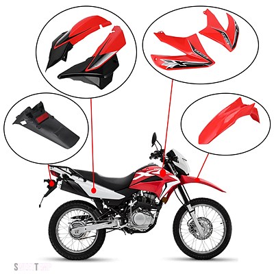 互換品 フロントリアフェンダーサイドカバーフレームガードホンダ XR150L XR 150L ピットダートバイク