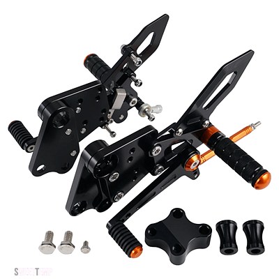 互換品 KTM デューク 390 250 2018-2023 ケースセーバーチェーンスプロケットプロテクターライダーリアセットリアセットフットレストフットレストペグ_3