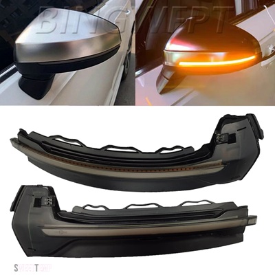 互換品 ダイナミックウインカーサイドミラーライト LED ウィンカーランプ矢印フラッシャー アウディ A3 8V S3 RS3 2013-2020_1