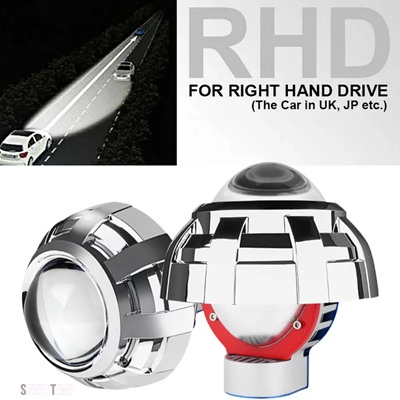 互換品 3 \"バイ LED ヘッドライトレンズ高低ビーム 100 ワット 6000 K LED ライト HELLA 3R G5 ヘッドライトレトロフィット LED プロジェクターレン"_2