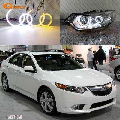 互換品 スイッチバックデイライトウィンカー LED ホンダ アコード VIII アキュラ TSX CU CW 超高輝度 WA エンジェルアイキットハローリング_1