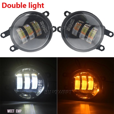 互換品 トヨタ ダブル LED フォグランプランプ DRL 12V H11  ランドクルーザープラド J150 2009 2010 2011 2012 2013 2014 2015 2016 2017_3
