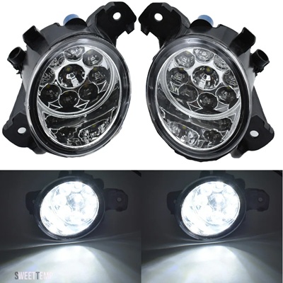 互換品 フォグライトアセンブリ LED フォグデイタイムランニングランプ 日産 12V 2007-2013 2 J10 JJ10 2007-2012 DRL キャシュカイ +_2