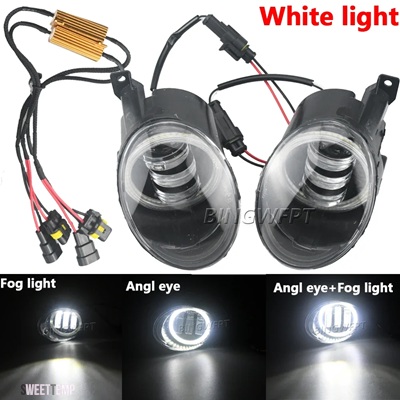 互換品 フォルクスワーゲン VW 2 個 30 ワットフォグランプ DRL デイタイムランニングランプ 9006 12V 車 LED フォグライトアセンブリティグアン  5N_  20_3