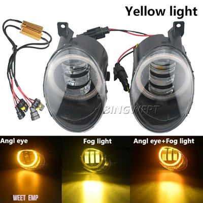 互換品 フォルクスワーゲン VW 2 個 30 ワットフォグランプ DRL デイタイムランニングランプ 9006 12V 車 LED フォグライトアセンブリティグアン  5N_  20_4