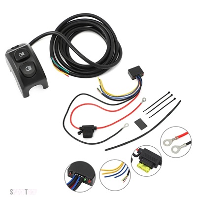 互換品 バイクハンドルフォグライトスイッチ制御スマートリレー ABS 