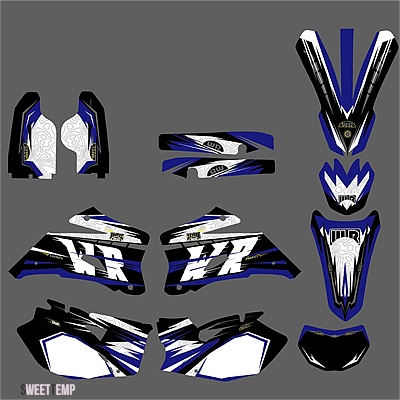 互換品 ヤマハ フェアリング WR250F WR450F WRF 250 450 WR 250F 450F 2007/11/01 バイク グラフィック背景デカール ステッカー