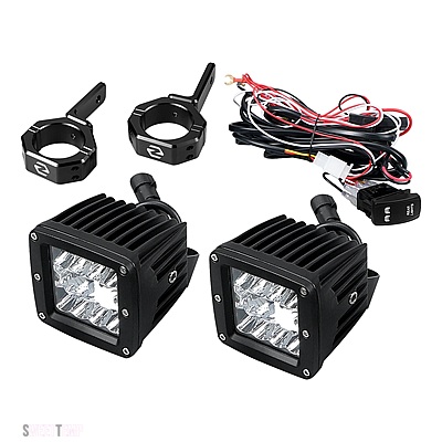 互換品 パーツそ他 POLARIS RZR XP 1000 EPS 2017-2021 2019 2 個リアワークライト 取り付けブラケット配線ハーネス付き UTV バックアップライト LED_1